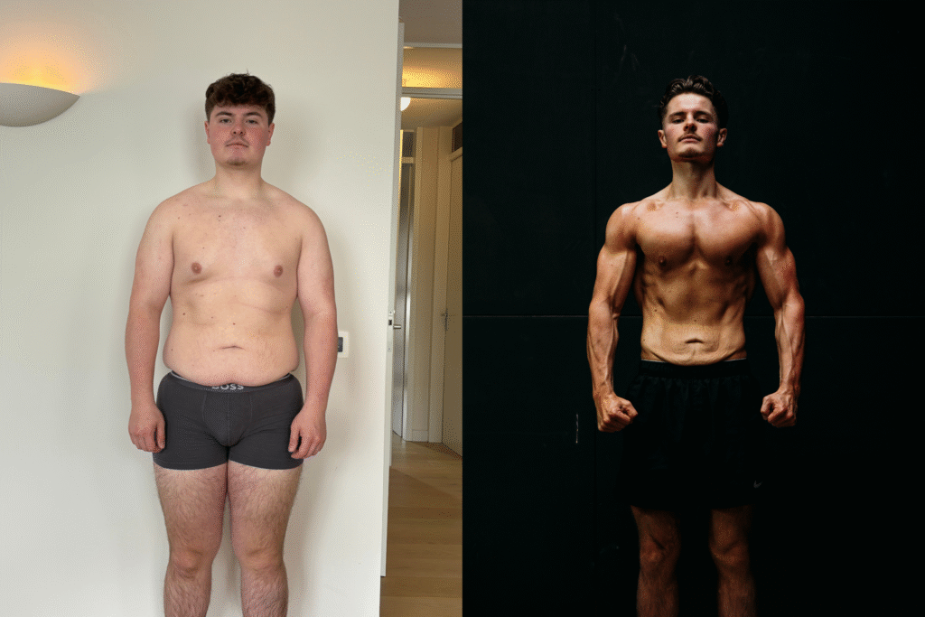 Before and after fitness